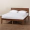 Baxton Studio Salvatore Mid-Century Modern Walnut Brown Finished Wood King Size Platform Bed 235-13239-ZORO - alternate 5